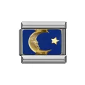 Yıldız ve Hilal Detaylı İtalyan Charm