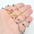 Yuvarlak Mix Kristalli Çelik Zincir
