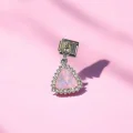 Zirkon Taşlı Üçgen Model İtalyan Sallantılı Charm