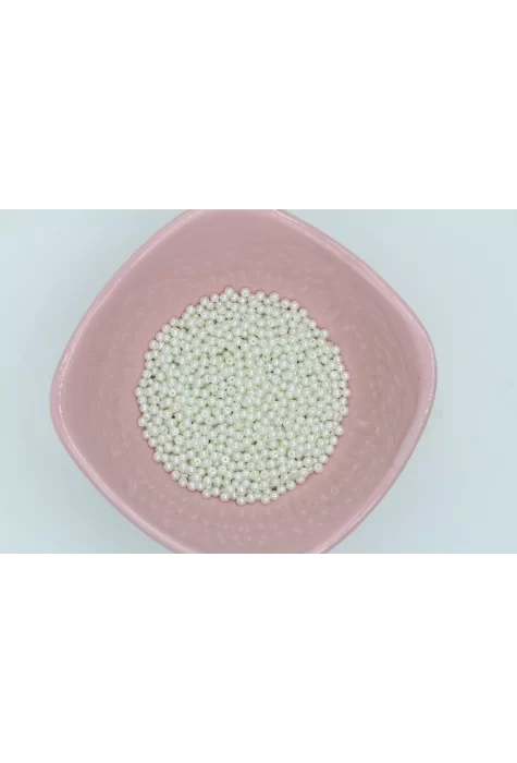 3mm Beyaz Cam İnci 50gr