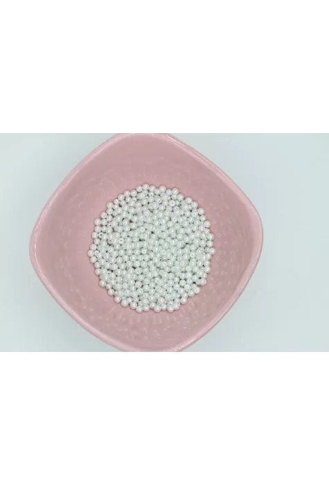4mm Beyaz Cam İnci 50gr