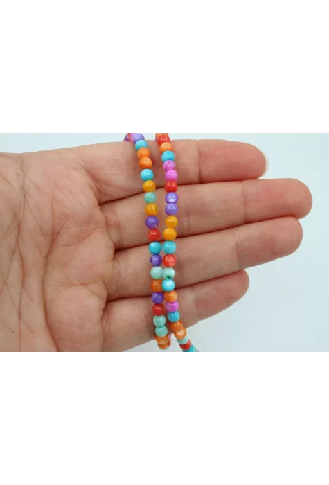 4mm Karışık Renkli Sedef Boncuk