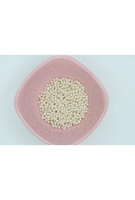 4mm Krem Cam İnci 50gr