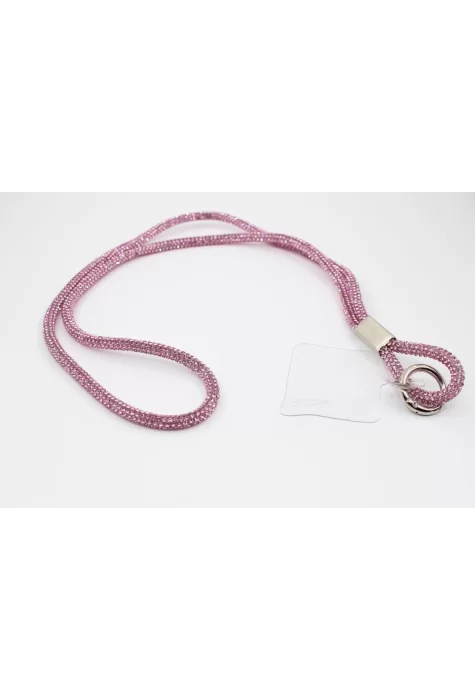 50 cm ss Taşlı Pembe Telefon Askısı