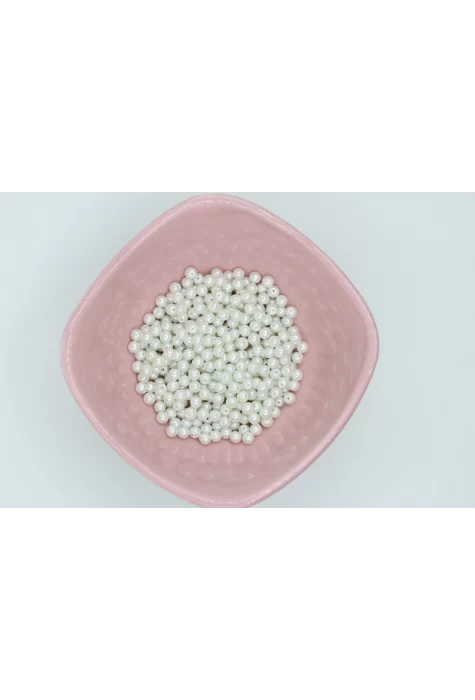 5mm Beyaz Cam İnci 50gr