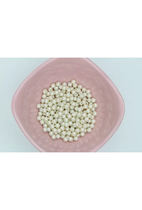 6mm Krem Cam İnci 50gr