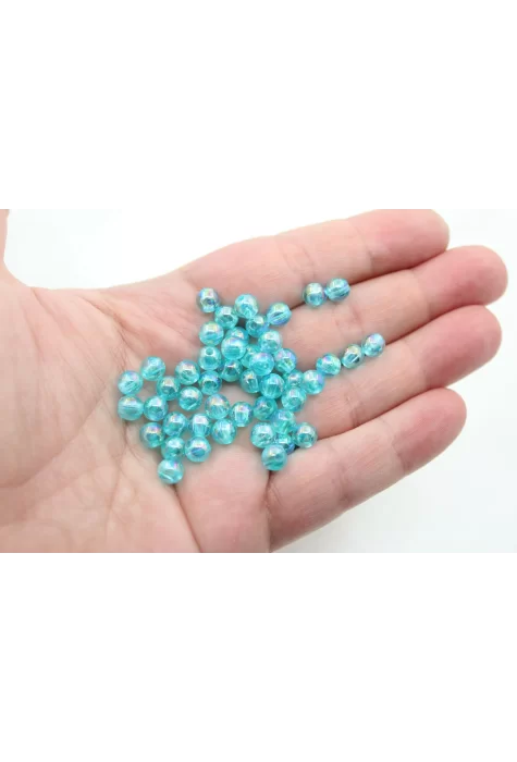 6mm Plastik Mavi Janjan Boncuk