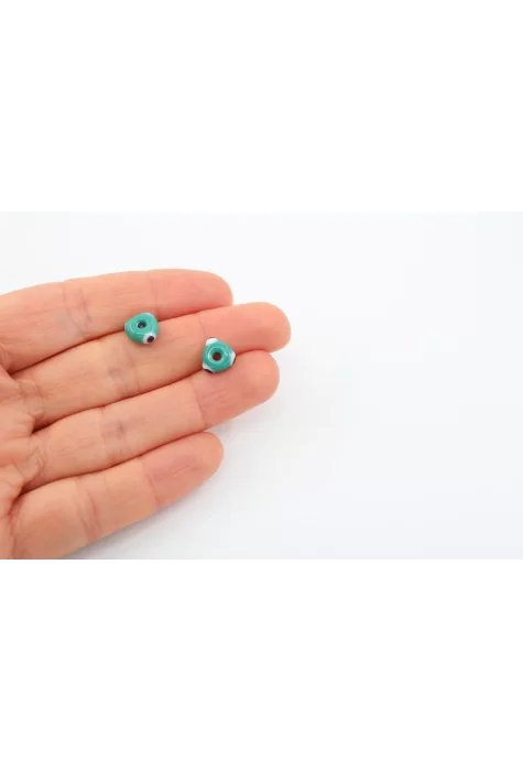 6mm Yuvarlak Yeşil Murano
