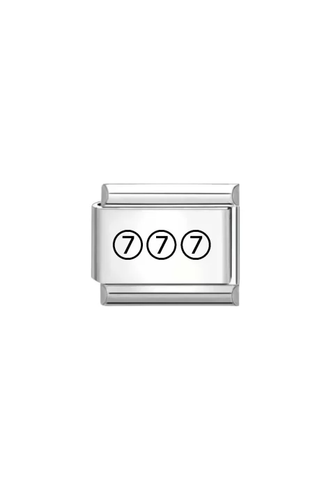 777 Yazılı İtalyan Charm