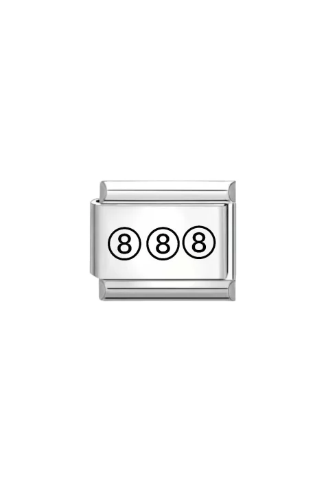 888 Yazılı İtalyan Charm