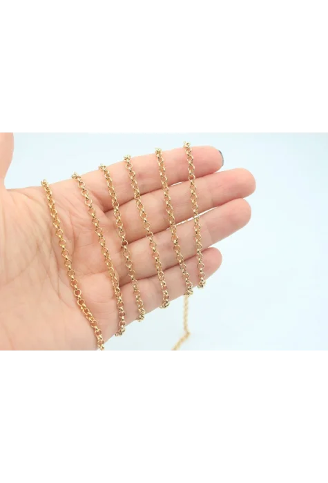Altın Kap. 3,2mm Doc Zincir 1mt