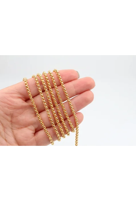 Altın Kap. 3mm Hasır Zincir 1mt