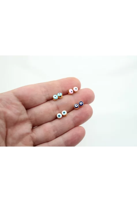 Altın Kaplama 5 mm Mineli Nazar Boncuğu
