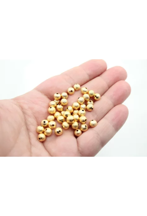 Altın Kaplama 6mm Pütürlü Top