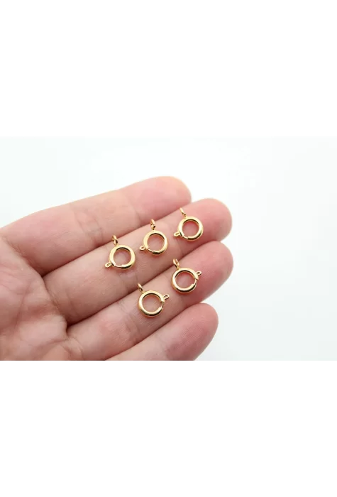 Altın Kaplama Büyük Yuvarlak Kilit 8mm