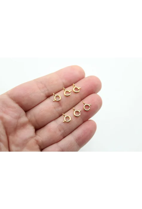 Altın Kaplama Küçük Yuvarlak Kilit 5mm