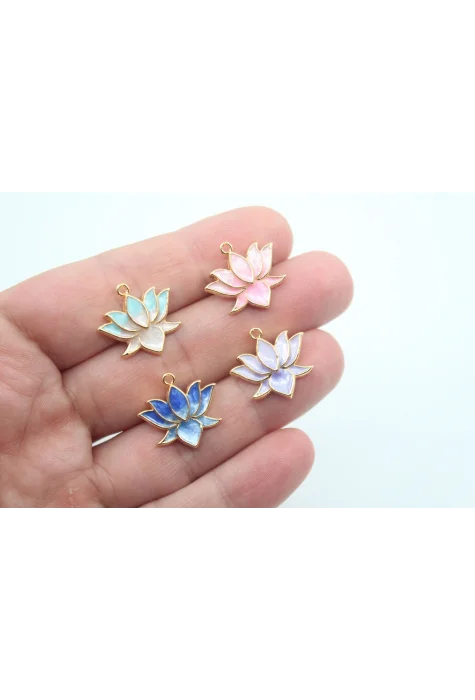 Altın Kaplama Mineli Lotus Çiçeği