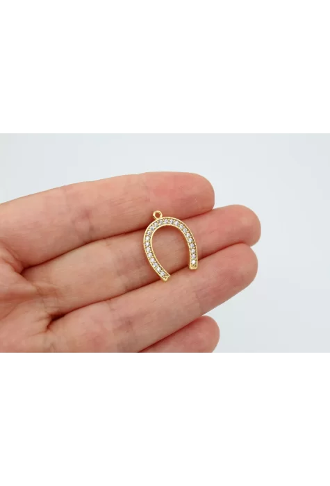 Altın Kaplama Zirkon Taşlı Nal Model