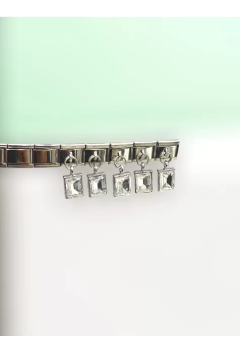 Baget Taş Detaylı İtalyan Charm