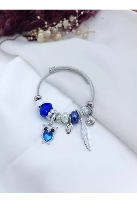 Baykuş Desenli Charmlı Bileklik