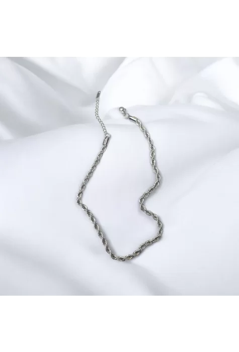 Burgu Zincir Kolye Gümüş Renk