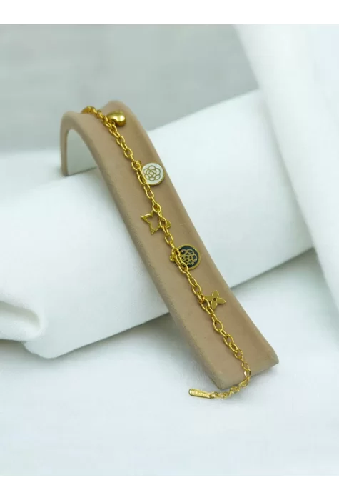 Çelik Charmlı Bileklik Model