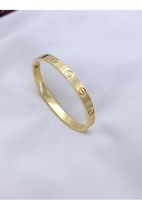 Çelik Düz Bilezik Gold Renk