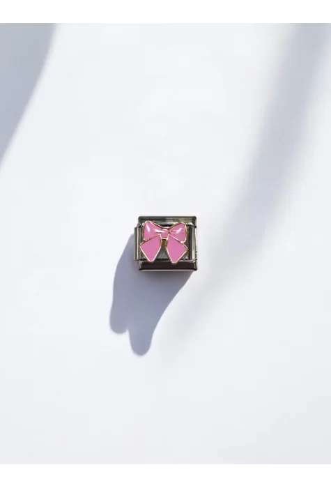 Fiyonk Desenli Pembe İtalyan Charm
