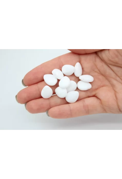 Flat Drop Boncuk Mat Beyaz 25gr