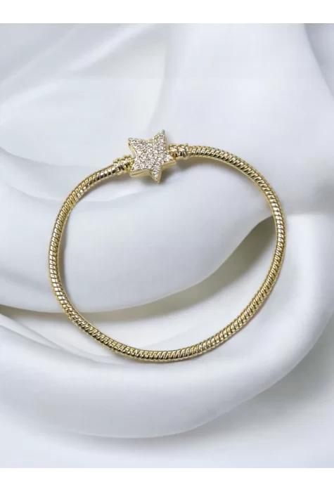 Gold Renk Yıldız Detaylı Bileklik