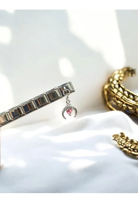 Hilal ve Kalp Figürlü İtalyan Charm