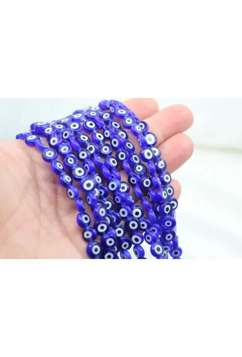 İpe Dizili 8mm Lacivert Nazar