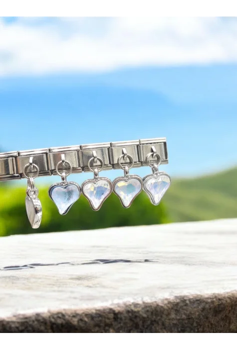 Kalp Detaylı Sallantılı İtalyan Charm