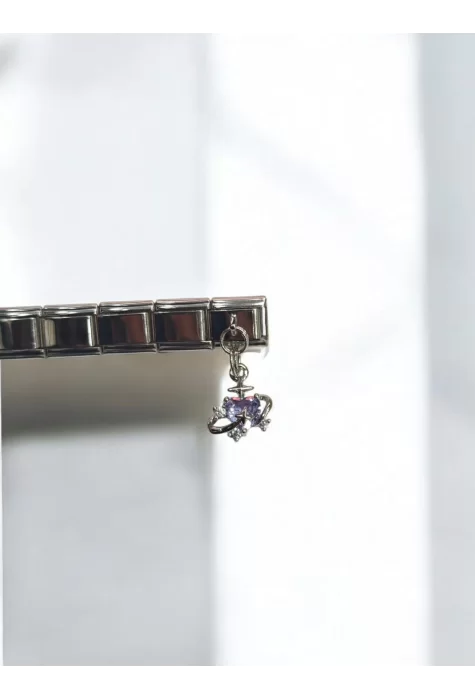 Kalp Yıldız Detaylı İtalyan Charm