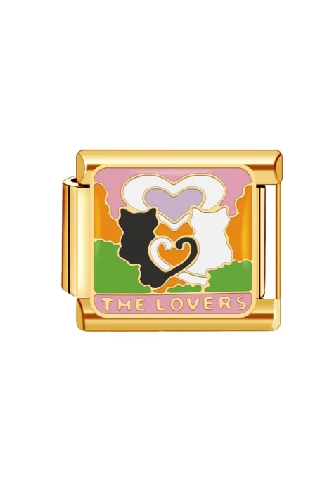 Kedi Desenli Gold Charm XV1