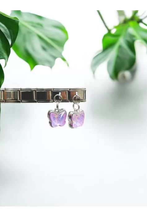Kelebek Detaylı Sallantılı İtalyan Charm