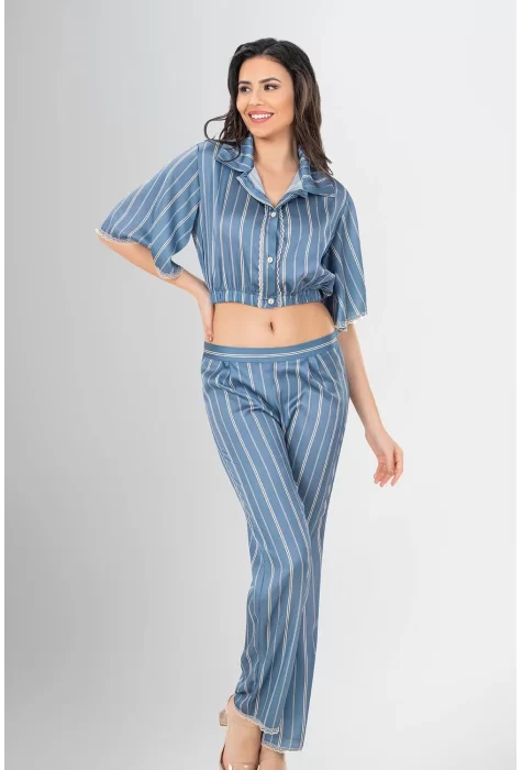 Kaliteli Şık Desenli 2li Pijama Takımı