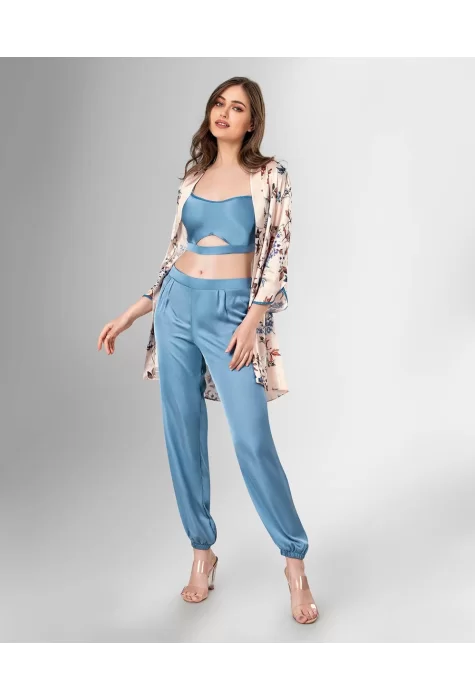 Kaliteli Şık 3lü Pijama Takımı - Azo Frei Onaylı