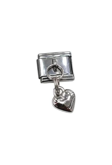 Mini Kalp Detaylı İtalyan Charm