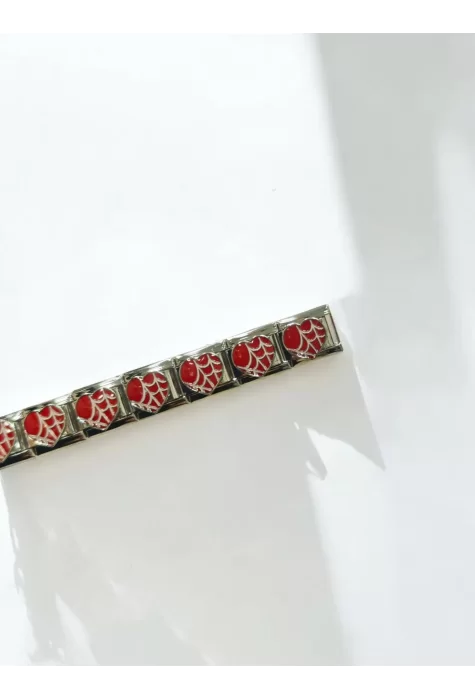 Örümcek ve Kalp Detaylı İtalyan Charm