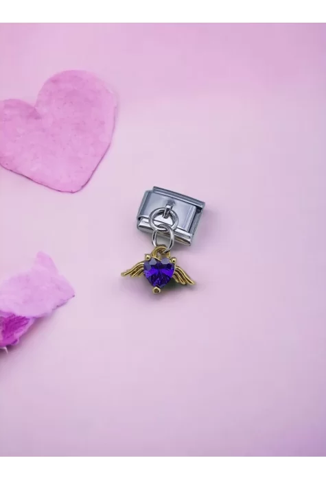 Pembe Taşlı Sallantılı Charm