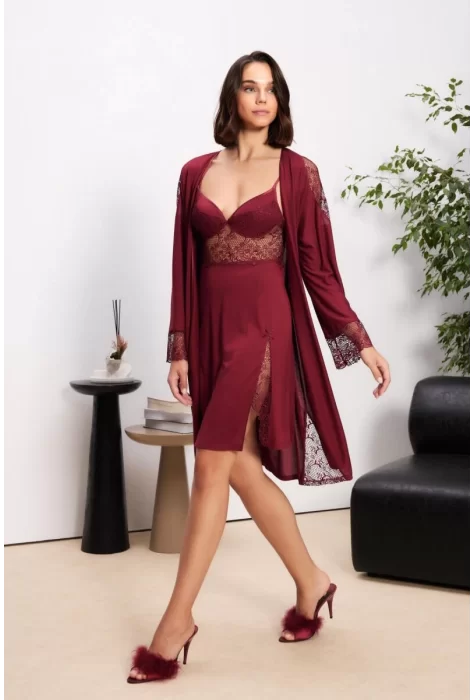 Penye Şık Bordo Gelin Çeyiz Seti