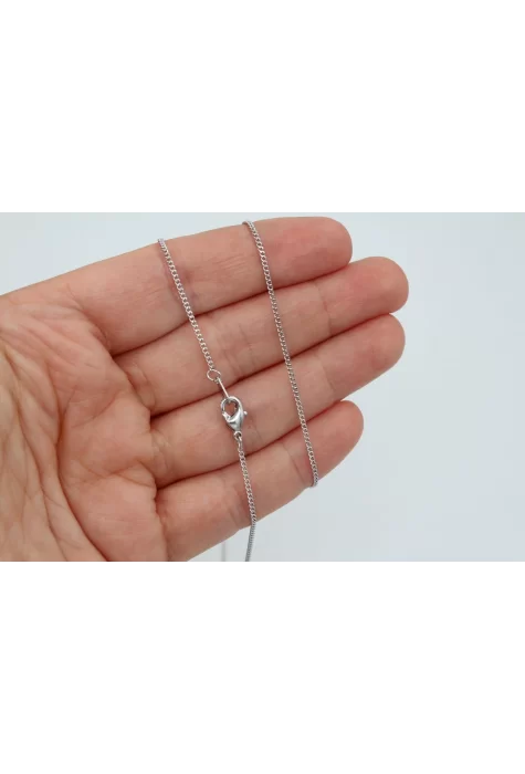 Rodyum Kaplama Düz Zincirli Hazır Kolye 40cm