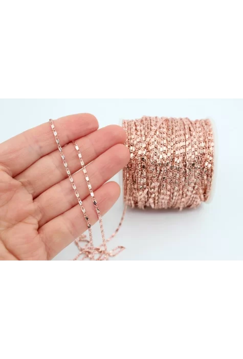Rose Kap. Basık İnce Zincir
