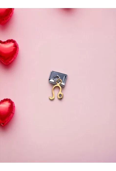 Sallantılı Aslan Burcu Charm Sarı Renk