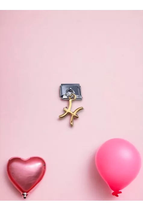 Sallantılı Balık Burcu Charm Sarı Renk