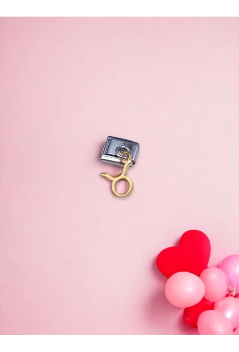 Sallantılı Boğa Burcu Charm Sarı Renk