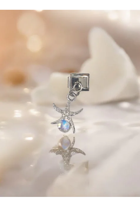 Sallantılı Deniz Yıldızı Detaylı İtalyan Charm