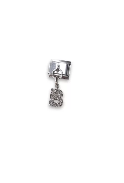 Sallantılı Harf Charm B Gümüş Renk