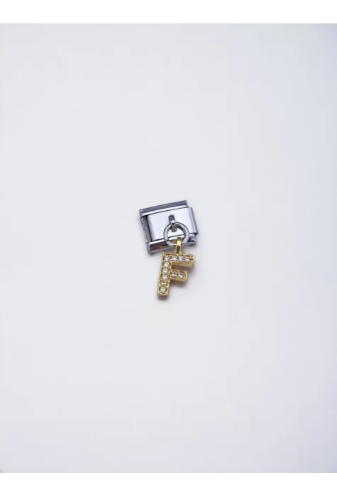 Sallantılı Harf Charm F Harfi Sarı Uç